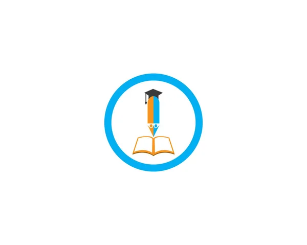 Éducation Gens Icône Logo Conception Vecteur — Image vectorielle