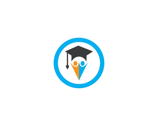 Onderwijs Mensen Icon Logo Ontwerp Vector — Stockvector