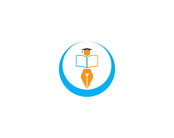 Stylo Écrire Logo Design Vecteur — Image vectorielle