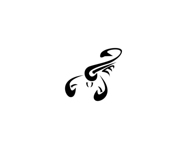Ícone Escorpião Logotipo Design Vetor Ilustração — Vetor de Stock