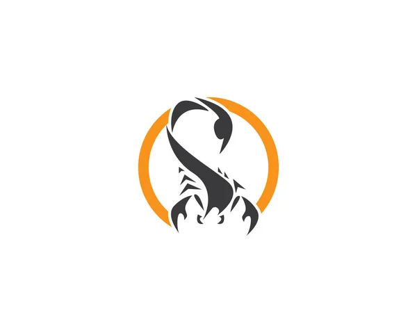 Akrep simgesi logo tasarım vektör illüstrasyon