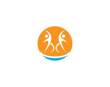 İnsan karakter simgesi logo tasarım vektörü