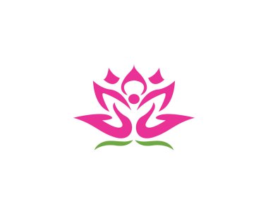 Çiçek simgesi logo tasarım vektörü