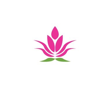 Çiçek simgesi logo tasarım vektörü