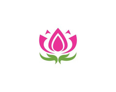 Çiçek simgesi logo tasarım vektörü