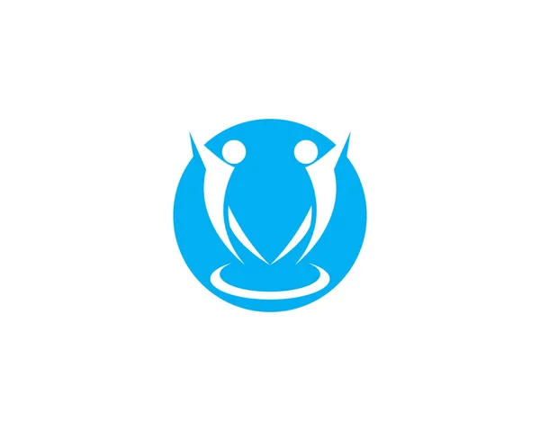 Vetor Design Logotipo Ícone Personagem Humano — Vetor de Stock