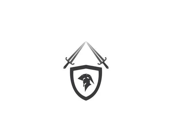 Shield War Icon Logo Vector — Stockvector