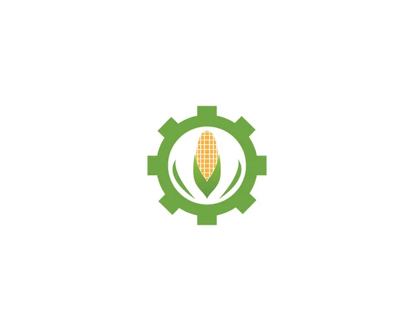 Ícone Milho Vetor Design Logotipo —  Vetores de Stock