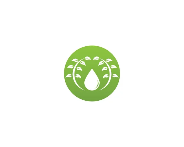 Gota Agua Icono Logo Vector — Vector de stock