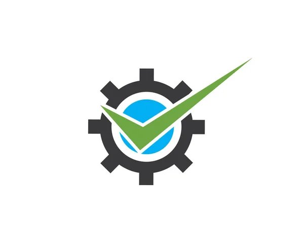 Icono Servicio Engranajes Logo Vector — Archivo Imágenes Vectoriales