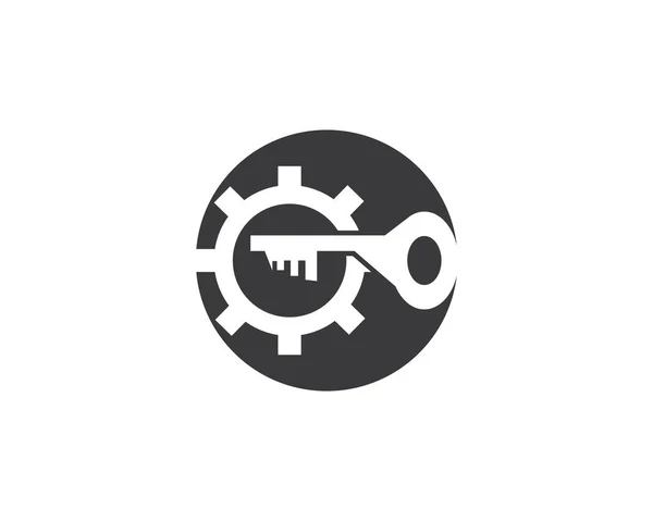 Icono Servicio Engranajes Logo Vector — Vector de stock