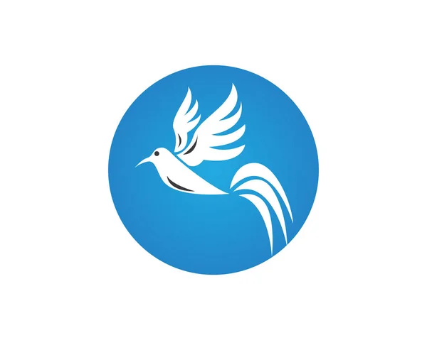 鳩の鳥のアイコンロゴベクトル — ストックベクタ