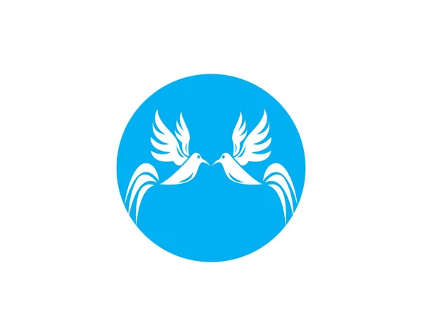 Dove Bird Ikon Logotyp Vektor — Stock vektor