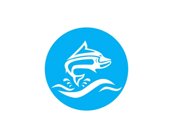 Fisch Symbol Logo Design Vektor Vorlage — Stockvektor