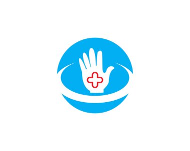Tıbbi sağlık simgesi logo tasarım vektör şablonu
