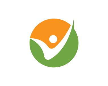 İnsan karakter logo vektör şablonu