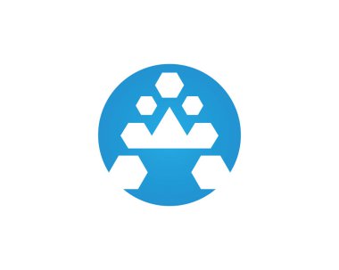 Harf simgesi ve sembol vektör şablonu