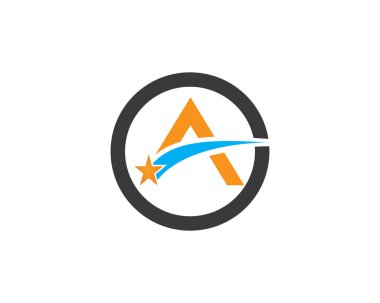 Harf simgesi ve sembol vektör şablonu