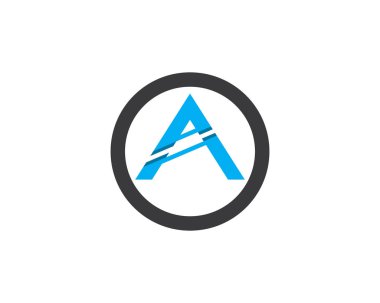 Harf simgesi ve sembol vektör şablonu