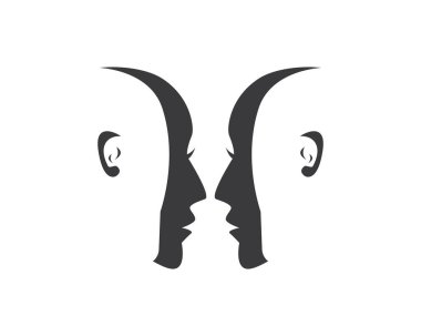 Siluet insanlar logo vektör şablonu