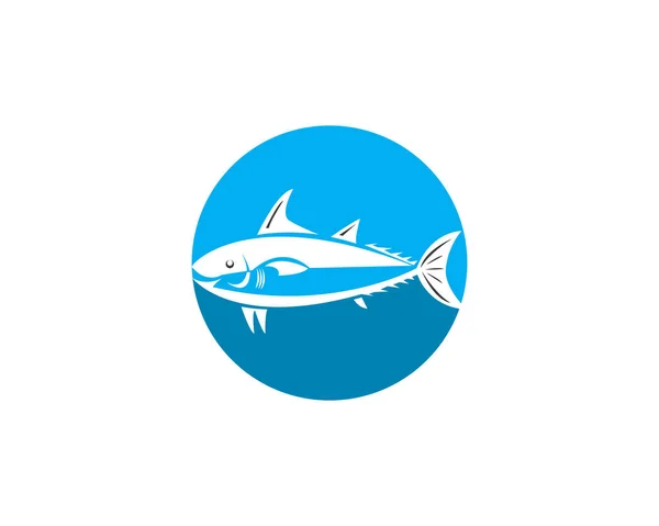 Icono Pescado Logo Diseño Vector Plantilla Ilustración — Vector de stock