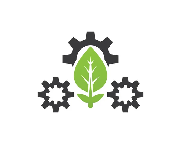 Logotipos Ecología Hoja Verde Naturaleza Elemento Vector Icono — Archivo Imágenes Vectoriales