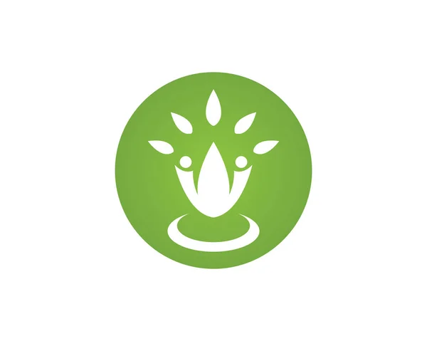 Логотипы Экологии Зеленых Листьев — стоковый вектор