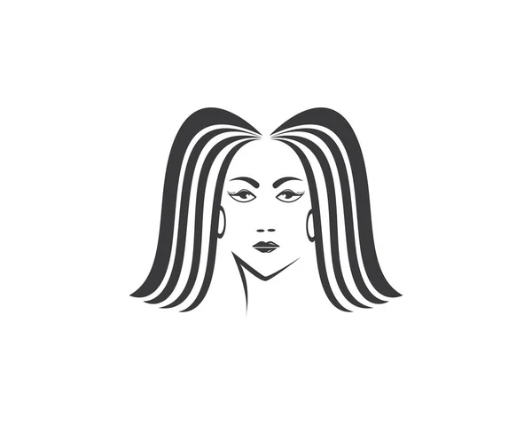 Wajah Wanita Kecantikan Spa Logo Vektor - Stok Vektor