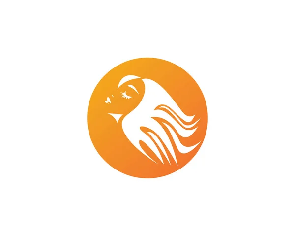 Twarz Kobieta Piękno Spa Logo Wektor — Wektor stockowy