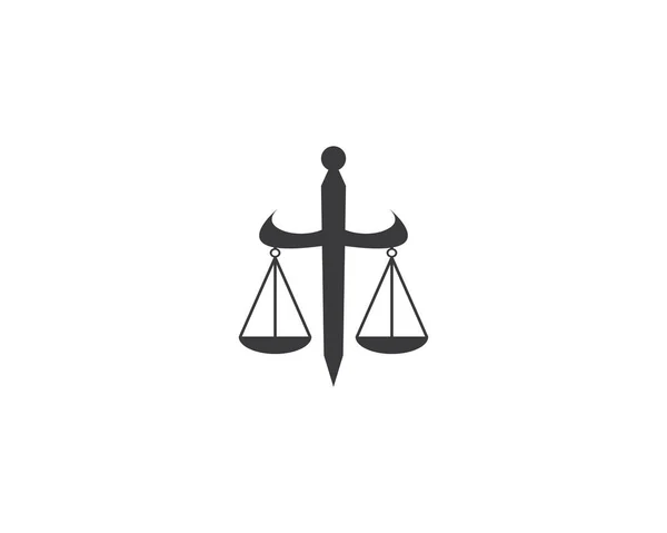 Hukuk firması adalet simgesi vektör logosu
