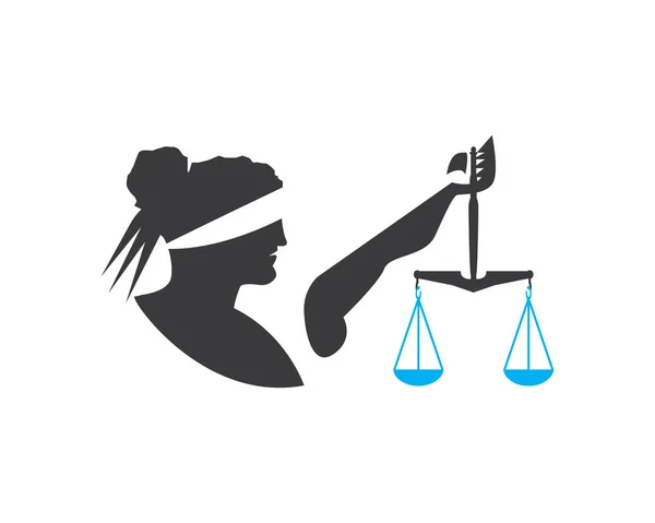 Law Firm Justice Icon Vector Logo — Stock Vector