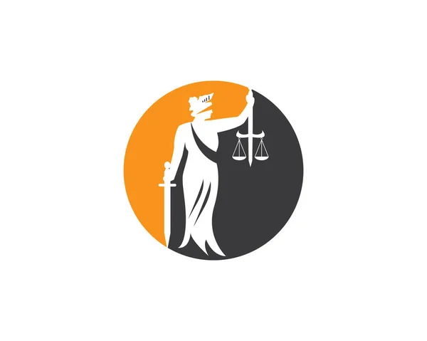 Escritório Advocacia Ícone Justiça Logotipo Vetor —  Vetores de Stock