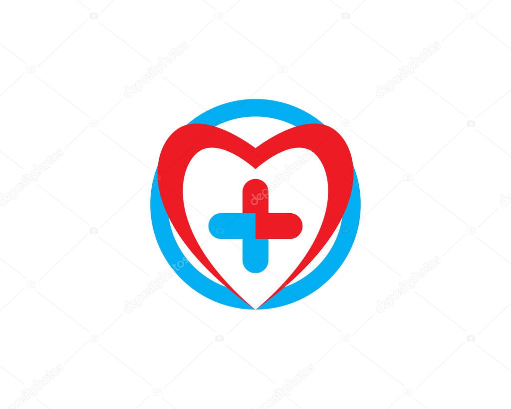 Medical health icon logo design vector template