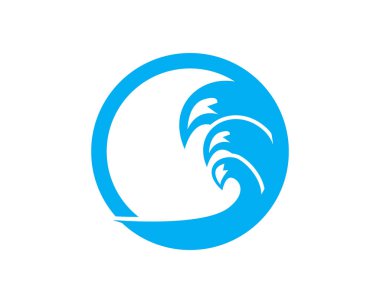 Dalgalar plaj logosu ve semboller simge uygulaması