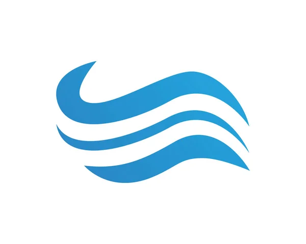 Fale Logo Plaży Symboli Szablon Ikony Aplikacji — Wektor stockowy