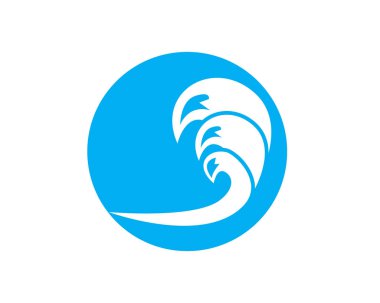 Dalgalar plaj logosu ve semboller simge uygulaması