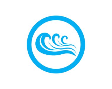 Dalgalar plaj logosu ve semboller simge uygulaması