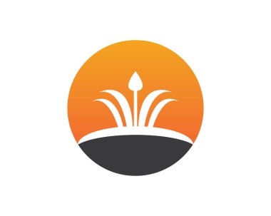 Doğa çim simge vektör illüstrasyon