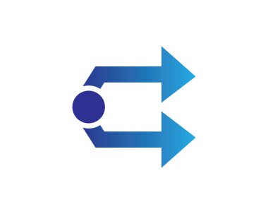 Ok vektör illüstrasyon simgesi Logo Şablonu tasarımı