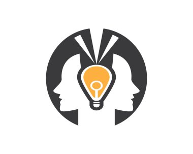 Uygulama için akıllı beyin insanlar simgesi ve sembol vektör illüstrasyon