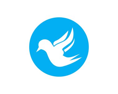 Kuş logo vektörü. Uçan Kuş Logo tasarım vektör şablonu. Güvercin Güvercin Logotürü kavram simgesi