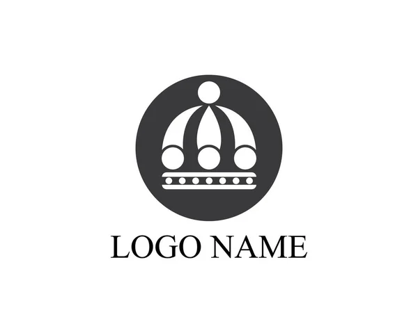 Coroa Logotipo Modelo Vetor Ilustração —  Vetores de Stock