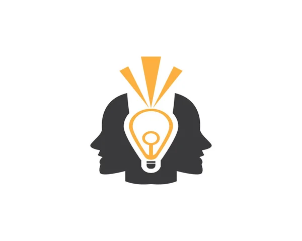 Smart Brain People Icon Und Symbolvektorillustration Für App — Stockvektor