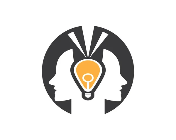 Smart Brain People Icon Und Symbolvektorillustration Für App — Stockvektor