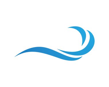 Su Dalgası sembolü ve simge logo şablonu vektörü