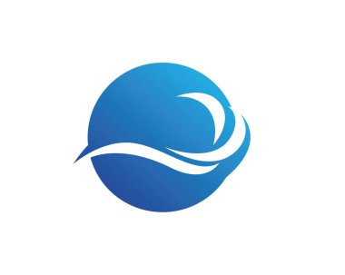 Su Dalgası sembolü ve simge logo şablonu vektörü