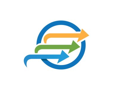 Ok vektör illüstrasyon simgesi Logo Şablonu tasarımı