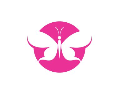 Kelebek simgesi ve sembol vektör illüstrasyon