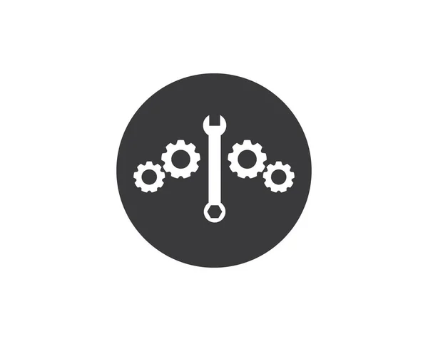 Modèle Logo Engrenage Vectoriel Icône Illustration Design — Image vectorielle