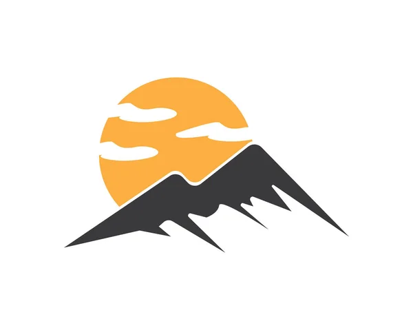 Natuur Berg Icon Logo Bedrijfssjabloon Vector — Stockvector